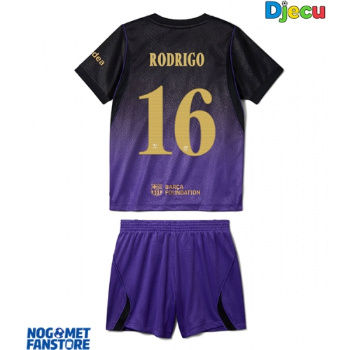 Barcelona Rodri Hernandez #16 Gostujuci Dres za djecu 2026-27 Kratak Rukav (+ Kratke hlače)